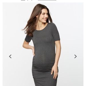 Isabella Oliver gray maternity t-shirt dress